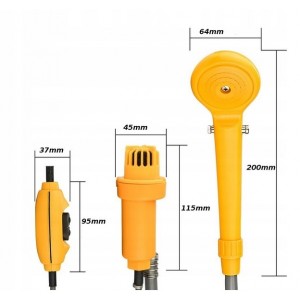 Set dus auto portabil pentru camping, 12 V, cablu 5M Set dus auto portabil pentru camping, 12 V, cablu 5M - Panouri Fotovoltaice