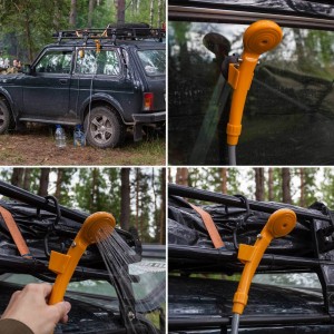 Set dus auto portabil pentru camping, 12 V, cablu 5M Set dus auto portabil pentru camping, 12 V, cablu 5M - Panouri Fotovoltaice