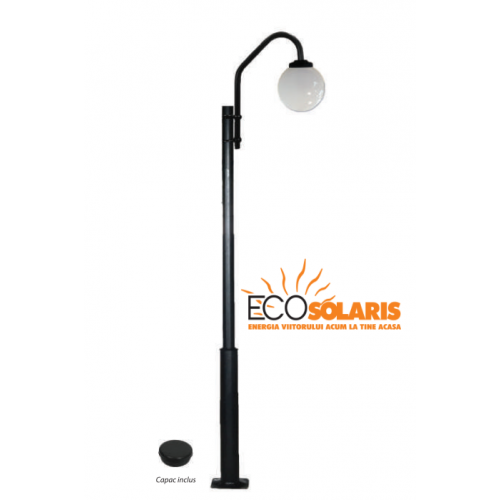 Stalp de iluminat 1N/Glob 3 m - Panouri Fotovoltaice