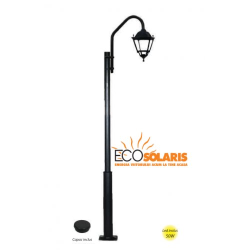 Stalp de iluminat 1N/TOBIA 50W 3 m - Panouri Fotovoltaice