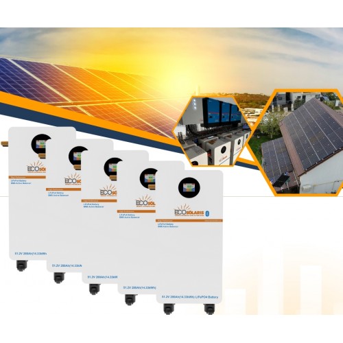 Pachet Acumulatori Ecosolaris fotovoltaice 150kWh Low Voltage LifePo4