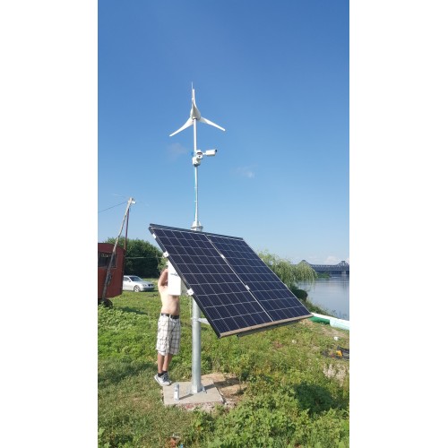 Sistem fixare panou fotovoltaic 50-160W pe stalp metalic galvanizat - Panouri Fotovoltaice