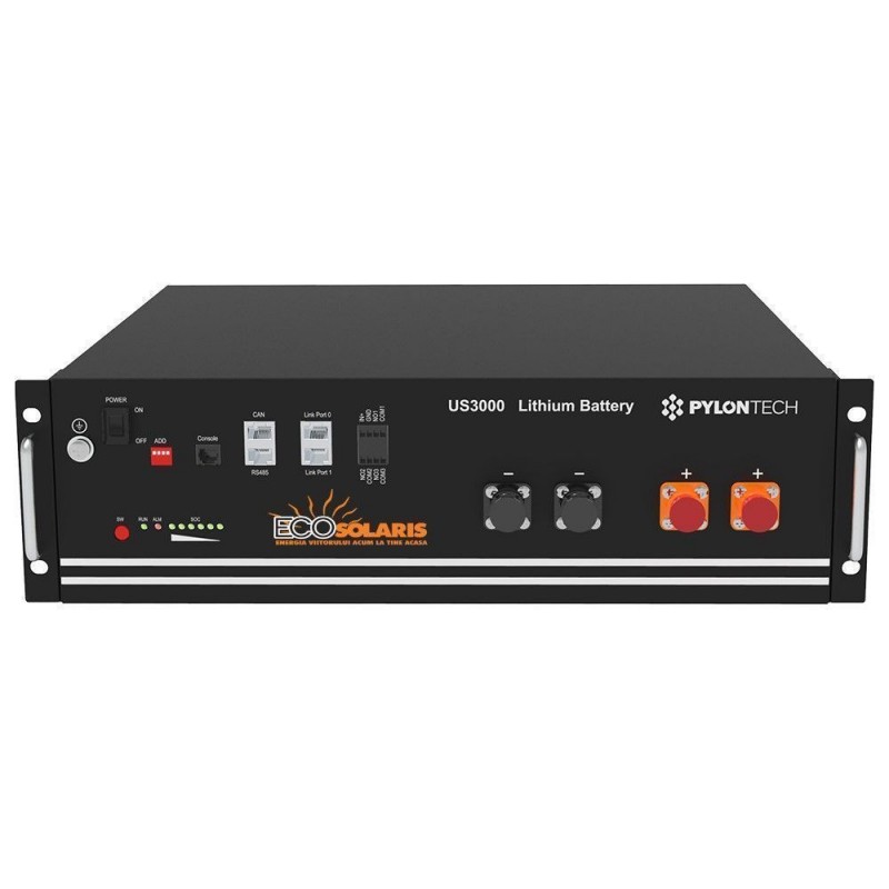 Pylontech US3000C 3.5 kWh Litiu 48V Pylontech US3000C 3.5 kWh Litiu 48V - Panouri Fotovoltaice