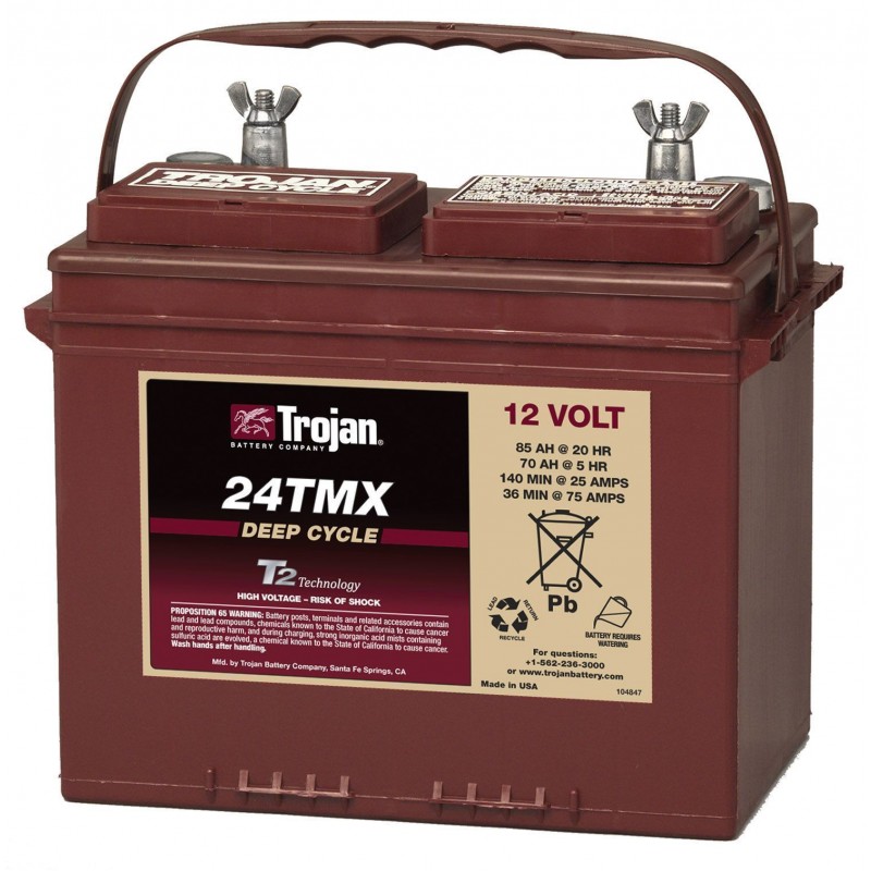 Baterie Trojan 24TMX 12V / 85A Deep Cycle Tehnologie T2 Baterie Trojan 24TMX 12V / 85A Deep Cycle Tehnologie T2 - Panouri Fotovoltaice