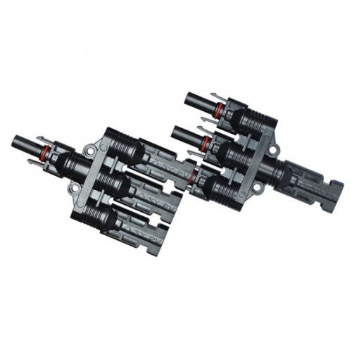 Pereche conectori fotovoltaice 3+1 mc4 pentru paralel - Panouri Fotovoltaice