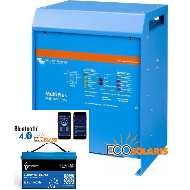 Set Victron Energy Multiplus 24V 3000VA 70-50 offgrid Set Victron Energy Multiplus 24V 3000VA 70-50 offgrid - Panouri Fotovoltaice