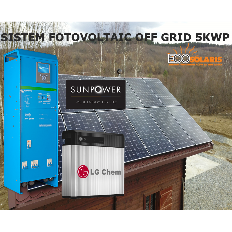 Sistem Fotovoltaic Off Grid 5kWp SunPower MaxEon 3 Sistem Fotovoltaic Off Grid 5kWp SunPower MaxEon 3 - Panouri Fotovoltaice