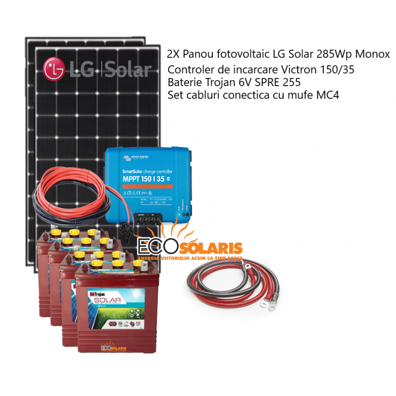 Set Panouri Fotovoltaice 570W LG Solar MonoX Controler MPPT Vicron Energy Set Panouri Fotovoltaice 570W LG Solar MonoX Controler MPPT Vicron Energy - Panouri Fotovoltaice