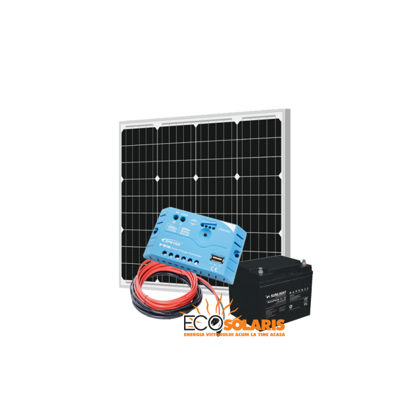 Set Panou Fotovoltaic 50W monocristalin Set Panou Fotovoltaic 50W monocristalin - Panouri Fotovoltaice