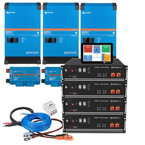 Sistem Fotovoltaic Hibrid Trifazat 48V Victron Energy  10kWp  1.5kwp turbina eoliana - Panouri Fotovoltaice