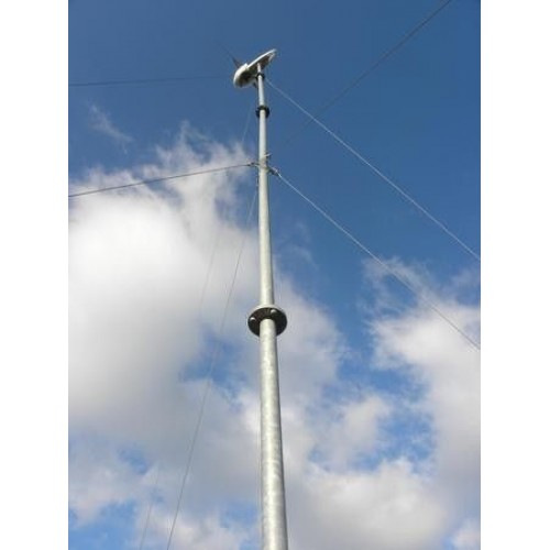 Stalp turbina eoliana zincat cu flansa - tronson 6 m 60mm diametru - Panouri Fotovoltaice