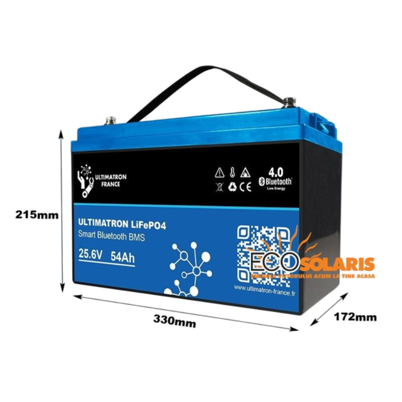 Baterie LiFePO4 Ultimatron 25.6V 54Ah Baterie LiFePO4 Ultimatron 25.6V 54Ah - Panouri Fotovoltaice