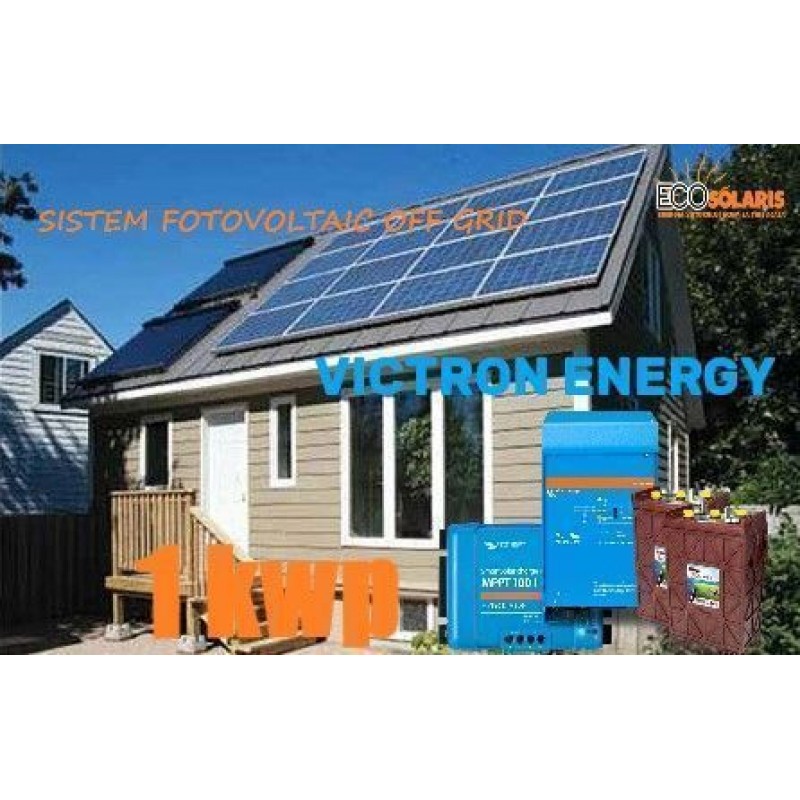 Sistem Fotovoltaic 1 kW off grid Victron Energy cu baterii Trojan Sistem Fotovoltaic 1 kW off grid Victron Energy cu baterii Trojan - Panouri Fotovoltaice