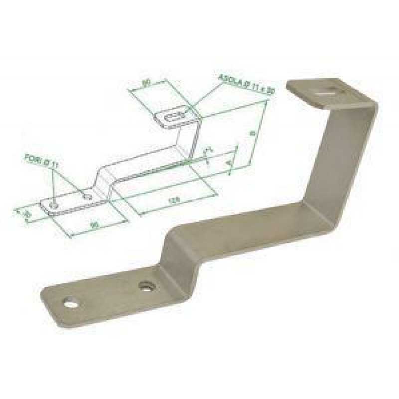 Etrier din otel fix. fotovoltaice - H.30mm Etrier din otel fix. fotovoltaice - H.30mm - Panouri Fotovoltaice