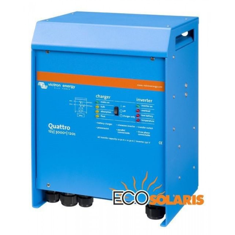 Invertor Victron Quattro 24V 3000VA 70/50-50 Invertor Victron Quattro 24V 3000VA 70/50-50 - Panouri Fotovoltaice