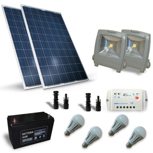 KIT SOLAR FOTOVOLTAIC PENTRU ILUMINAT 12V 400W / 2400W zi