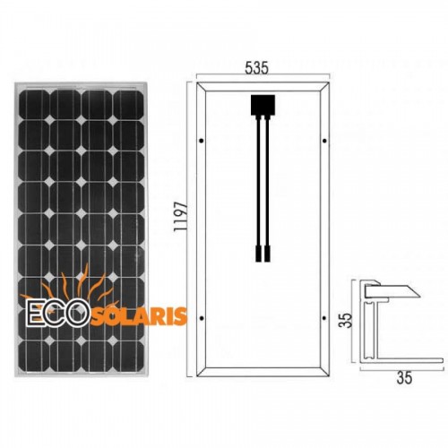 Panou fotovoltaic 100W monocristalin 670-1020-35mm - Panouri Fotovoltaice