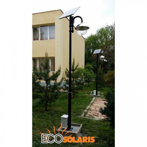 Stalp solar 3.5m /15W cu celule fotovoltaice - Panouri Fotovoltaice