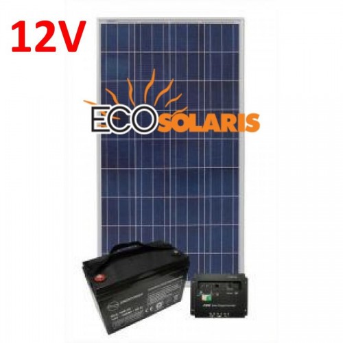 Kit solar fotovoltaic off-grid 130W 12V 650Wh/zi - Panouri Fotovoltaice